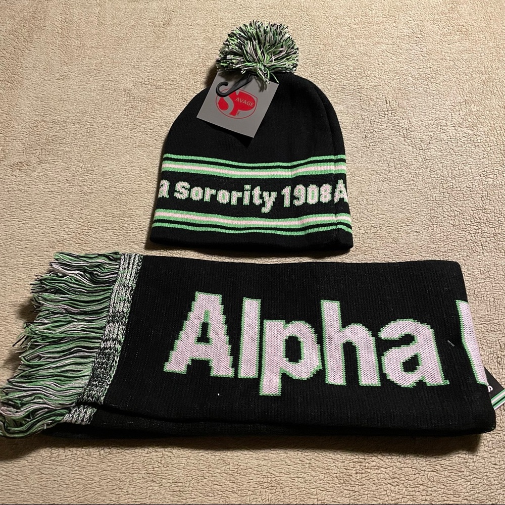 Alpha Kappa Alpha Hat & Scarf Set